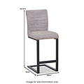 Rino Faux Leather Bar Stool Stone from Roseland Furniture