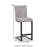 Rino Faux Leather Bar Stool Stone from Roseland Furniture