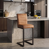 Rino Faux Leather Bar Stool Tan from Roseland Furniture