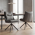 Sable Faux Leather Dining Chair Grey from Roseland Furniture