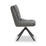Sable Faux Leather Dining Chair Grey from Roseland Furniture