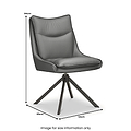 Sable Faux Leather Dining Chair Grey from Roseland Furniture