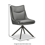 Sable Faux Leather Dining Chair Grey from Roseland Furniture
