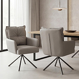Sterling Faux Leather Dining Chair Latte from Roseland Furniture