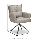 Sterling Faux Leather Dining Chair Latte from Roseland Furniture