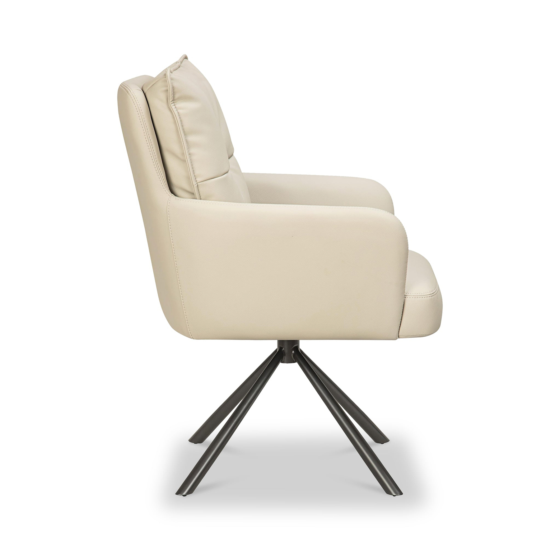 Sterling Faux Leather Dining Chair Taupe from Roseland Furniture