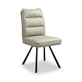 Tate Faux Leather Dining Chair Taupe from Roseland Furniture