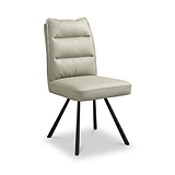 Tate Faux Leather Dining Chair Taupe from Roseland Furniture