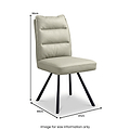 Tate Faux Leather Dining Chair Taupe from Roseland Furniture
