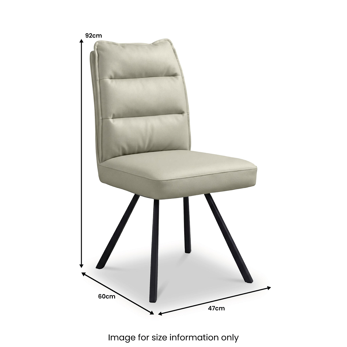 Tate Faux Leather Dining Chair Taupe from Roseland Furniture