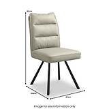 Tate Faux Leather Dining Chair Taupe from Roseland Furniture