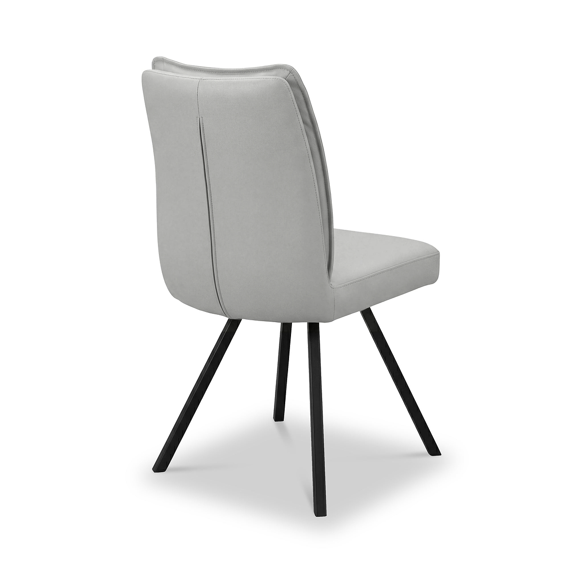 Tate Faux Leather Dining Chair Light Grey from Roseland Furniture