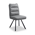 Tate Faux Leather Dining Chair Dark Grey from Roseland Furniture