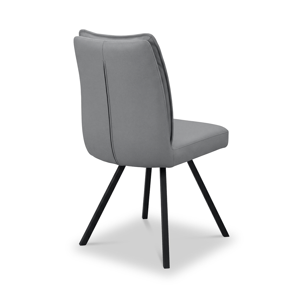 Tate Faux Leather Dining Chair Dark Grey from Roseland Furniture