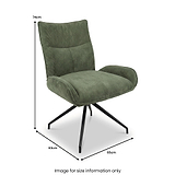 Madie Corduroy Dining Chair Green from Roseland Furniture