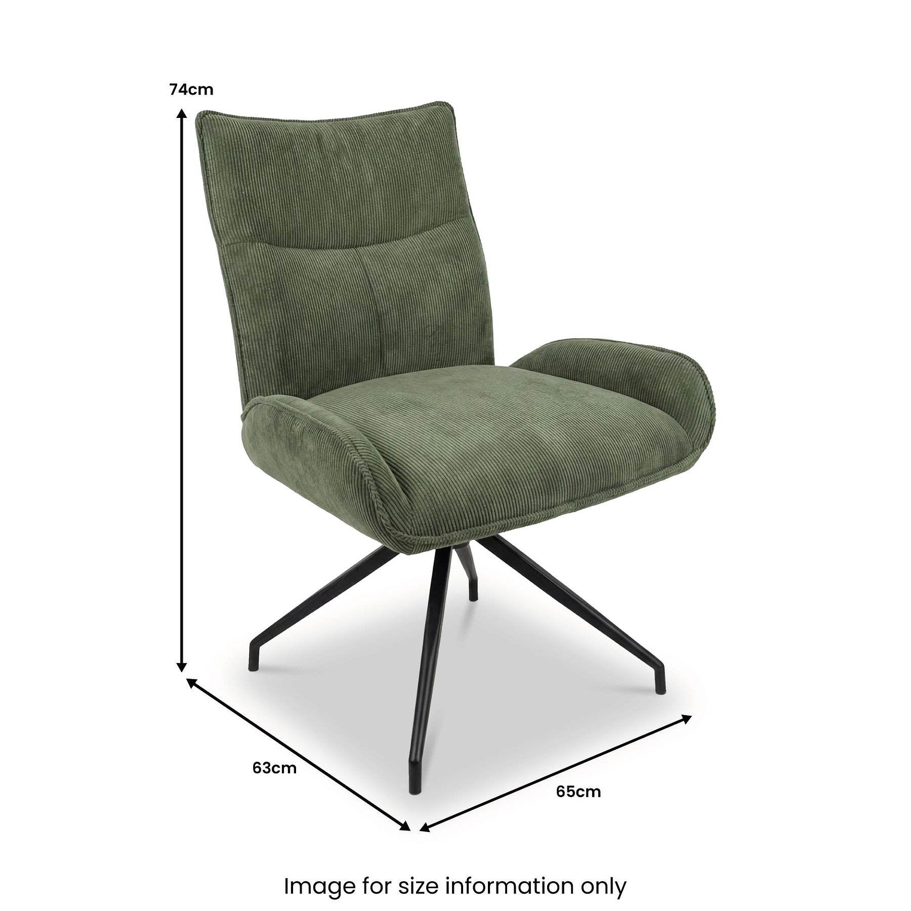 Madie Corduroy Dining Chair Green from Roseland Furniture