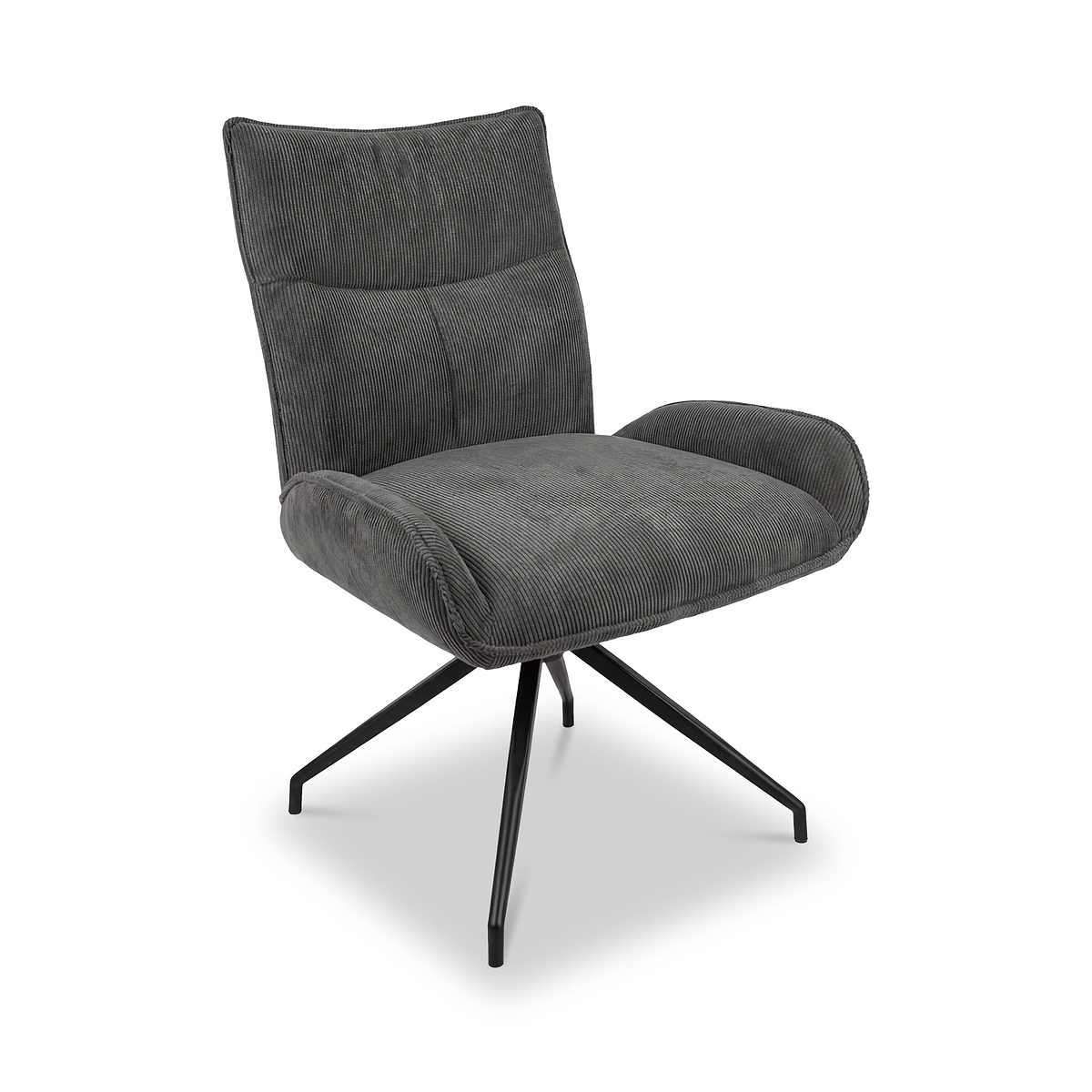 Madie Corduroy Dining Chair Dark Grey from Roseland Furniture