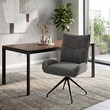 Madie Corduroy Dining Chair Dark Grey from Roseland Furniture
