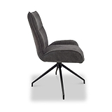Madie Corduroy Dining Chair Dark Grey from Roseland Furniture