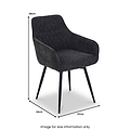 Leigh Dining Chair Charcoal from Roseland Furniture