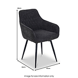 Leigh Dining Chair Charcoal from Roseland Furniture