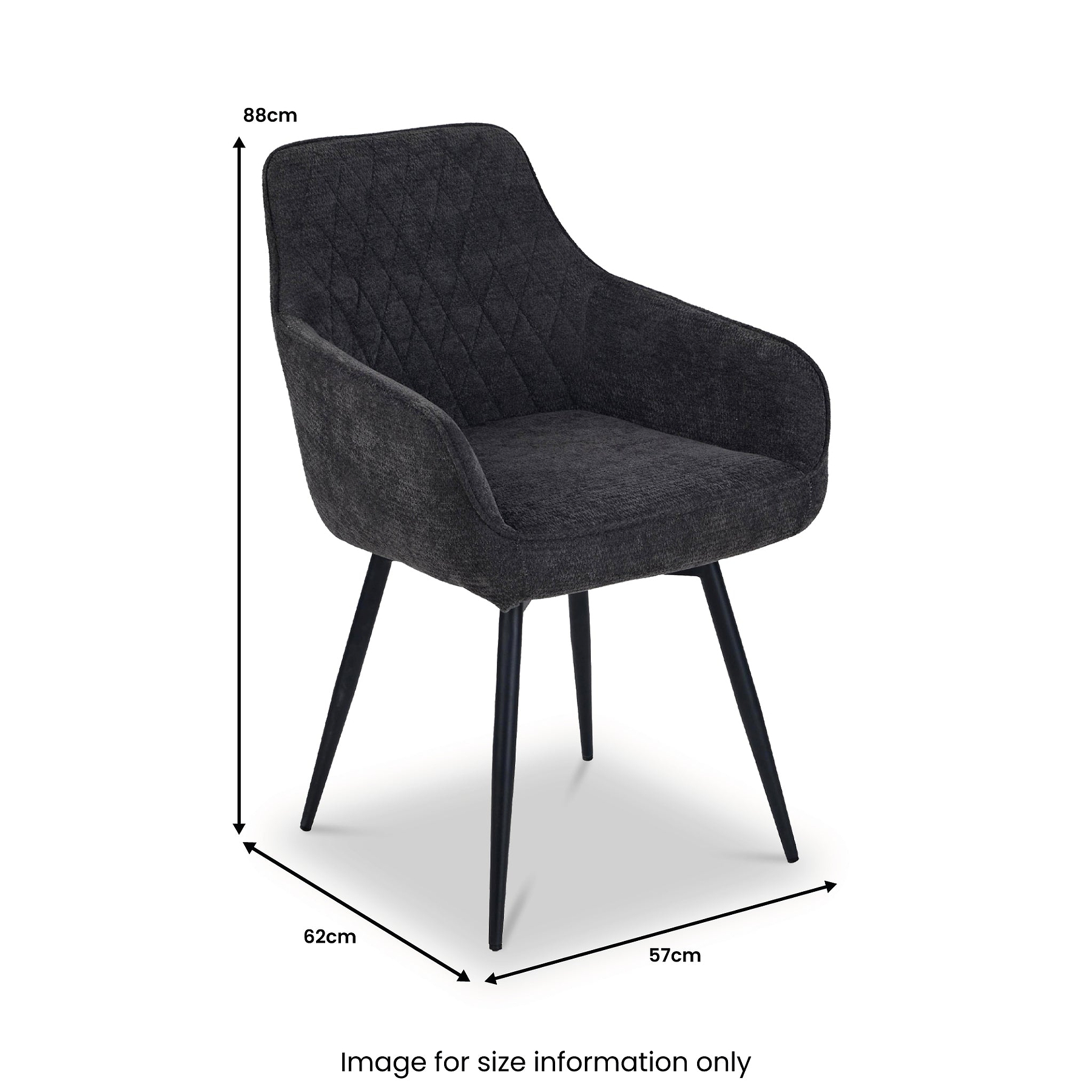 Leigh Dining Chair Charcoal from Roseland Furniture