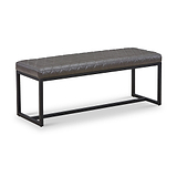 Brando Faux Leather Dining Bench Grey from Roseland Furniture