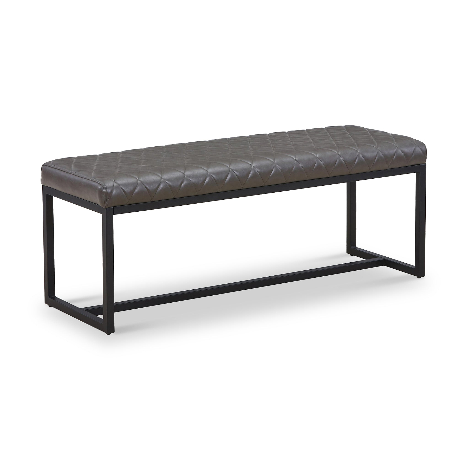 Brando Faux Leather Dining Bench Grey from Roseland Furniture