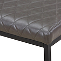 Brando Faux Leather Dining Bench Grey from Roseland Furniture