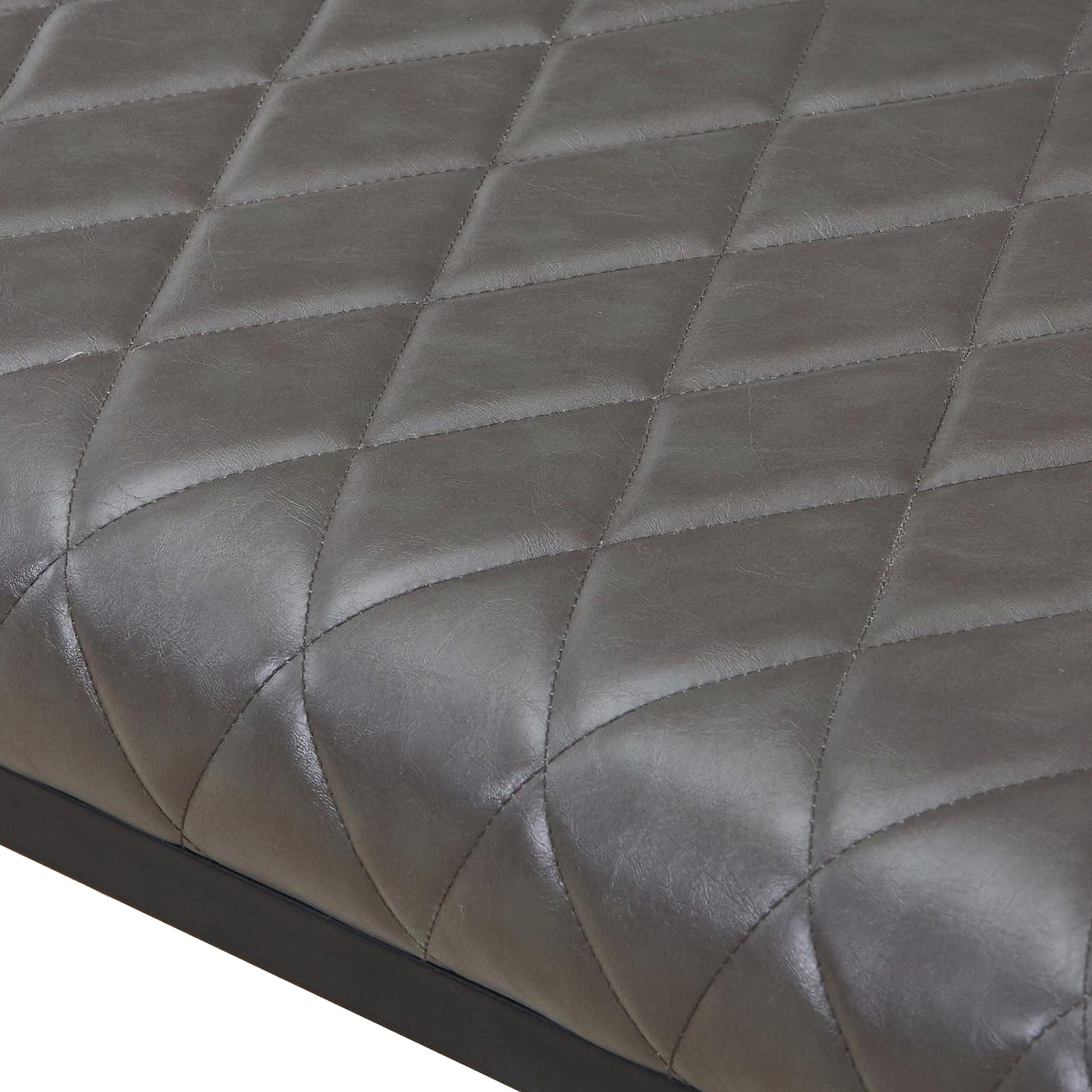 Brando Faux Leather Dining Bench Grey from Roseland Furniture