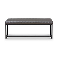 Brando Faux Leather Dining Bench Grey from Roseland Furniture