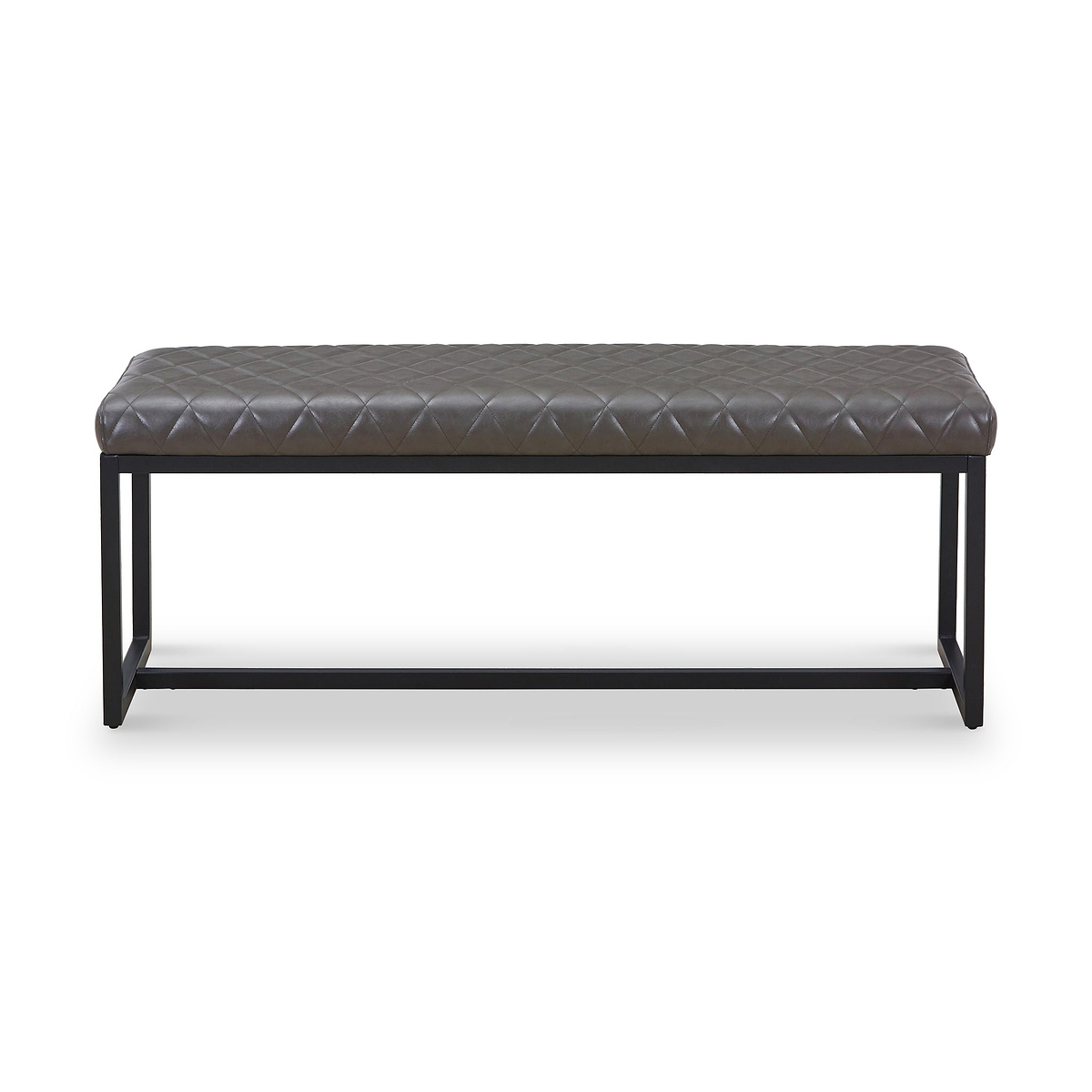 Brando Faux Leather Dining Bench Grey from Roseland Furniture
