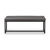 Brando Faux Leather Dining Bench Grey from Roseland Furniture