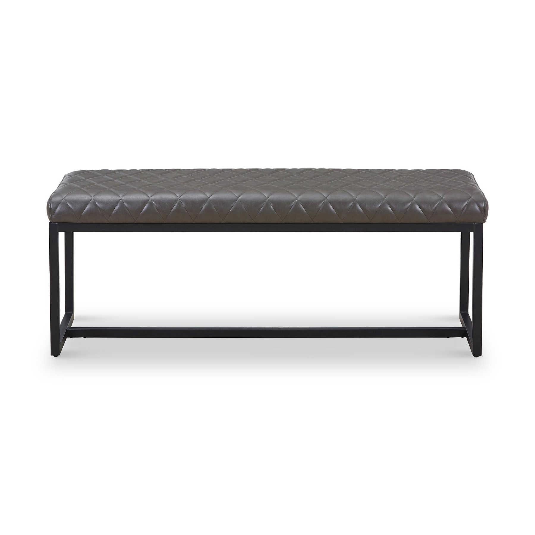 Brando Faux Leather Dining Bench Grey from Roseland Furniture