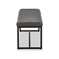 Brando Faux Leather Dining Bench Grey from Roseland Furniture