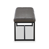 Brando Faux Leather Dining Bench Grey from Roseland Furniture
