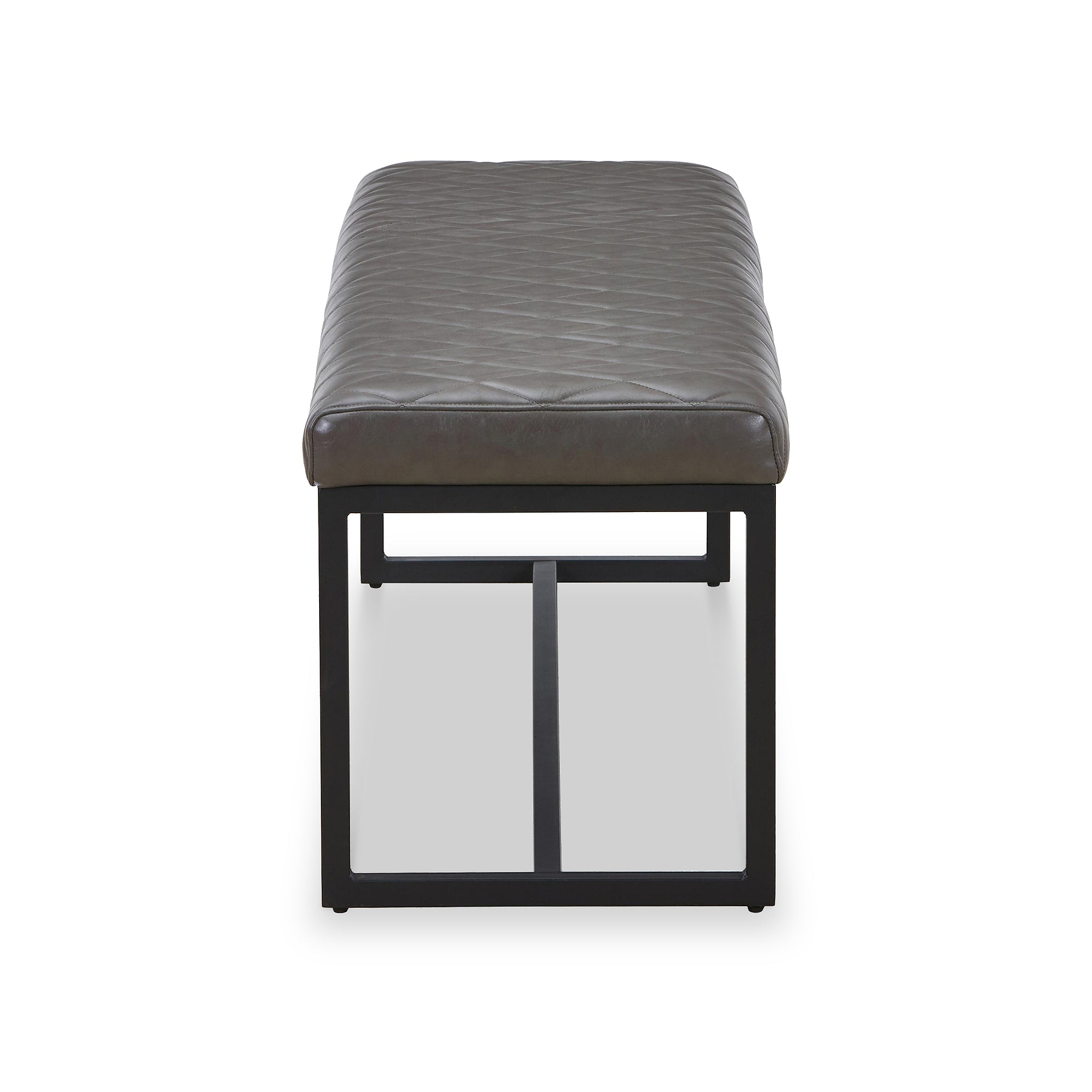 Brando Faux Leather Dining Bench Grey from Roseland Furniture