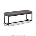 Brando Faux Leather Dining Bench Grey from Roseland Furniture