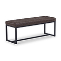 Brando Faux Leather Dining Bench Brown from Roseland Furniture