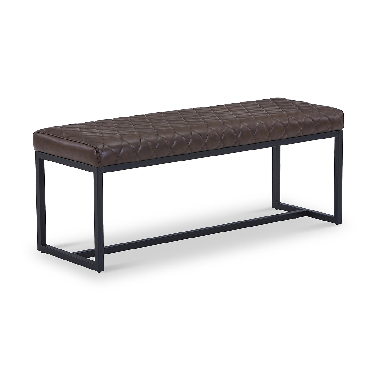 Brando Faux Leather Dining Bench Brown from Roseland Furniture