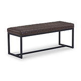 Brando Faux Leather Dining Bench Brown from Roseland Furniture