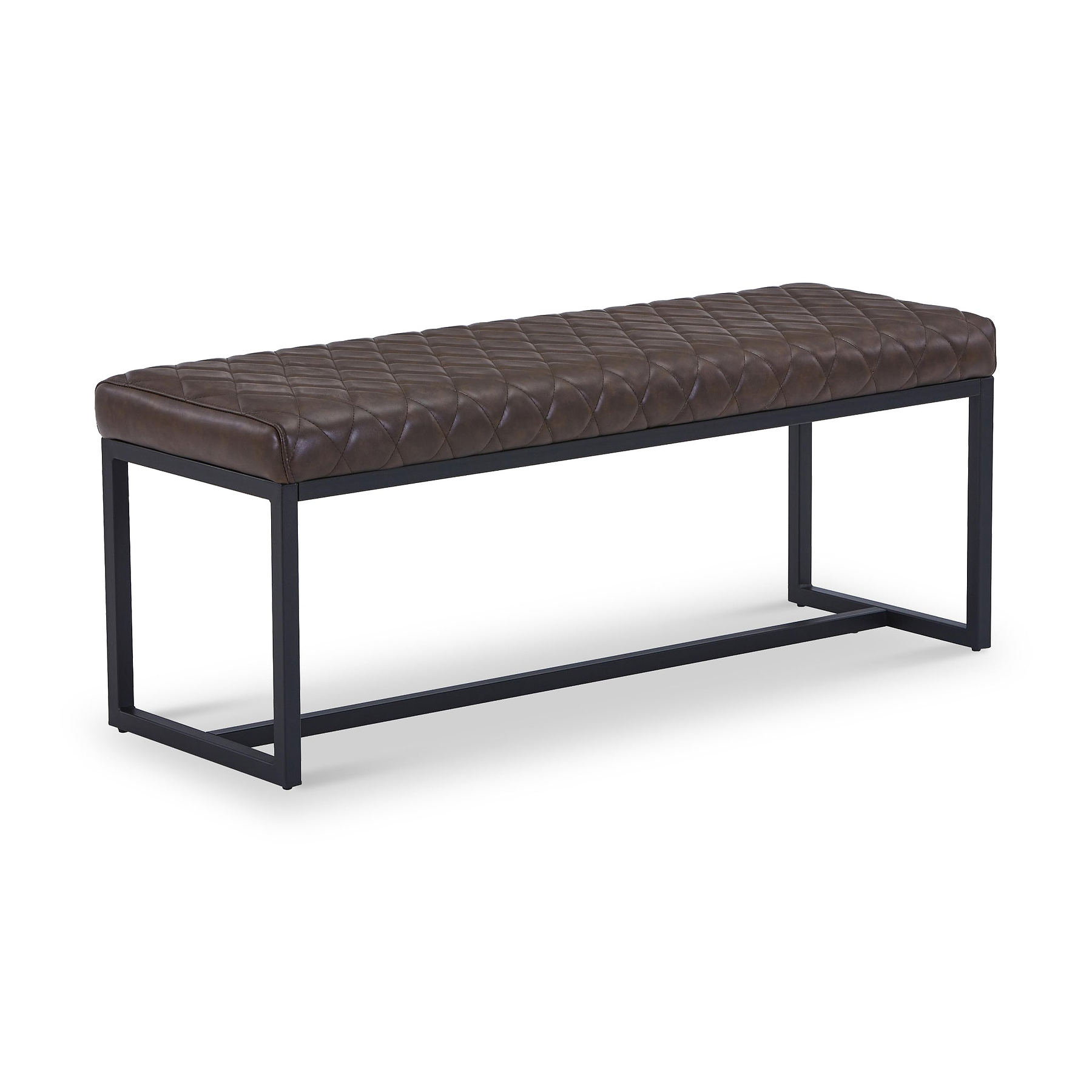 Brando Faux Leather Dining Bench Brown from Roseland Furniture