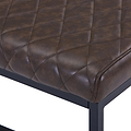 Brando Faux Leather Dining Bench Brown from Roseland Furniture