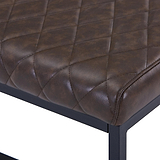 Brando Faux Leather Dining Bench Brown from Roseland Furniture