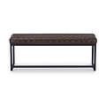 Brando Faux Leather Dining Bench Brown from Roseland Furniture