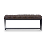 Brando Faux Leather Dining Bench Brown from Roseland Furniture