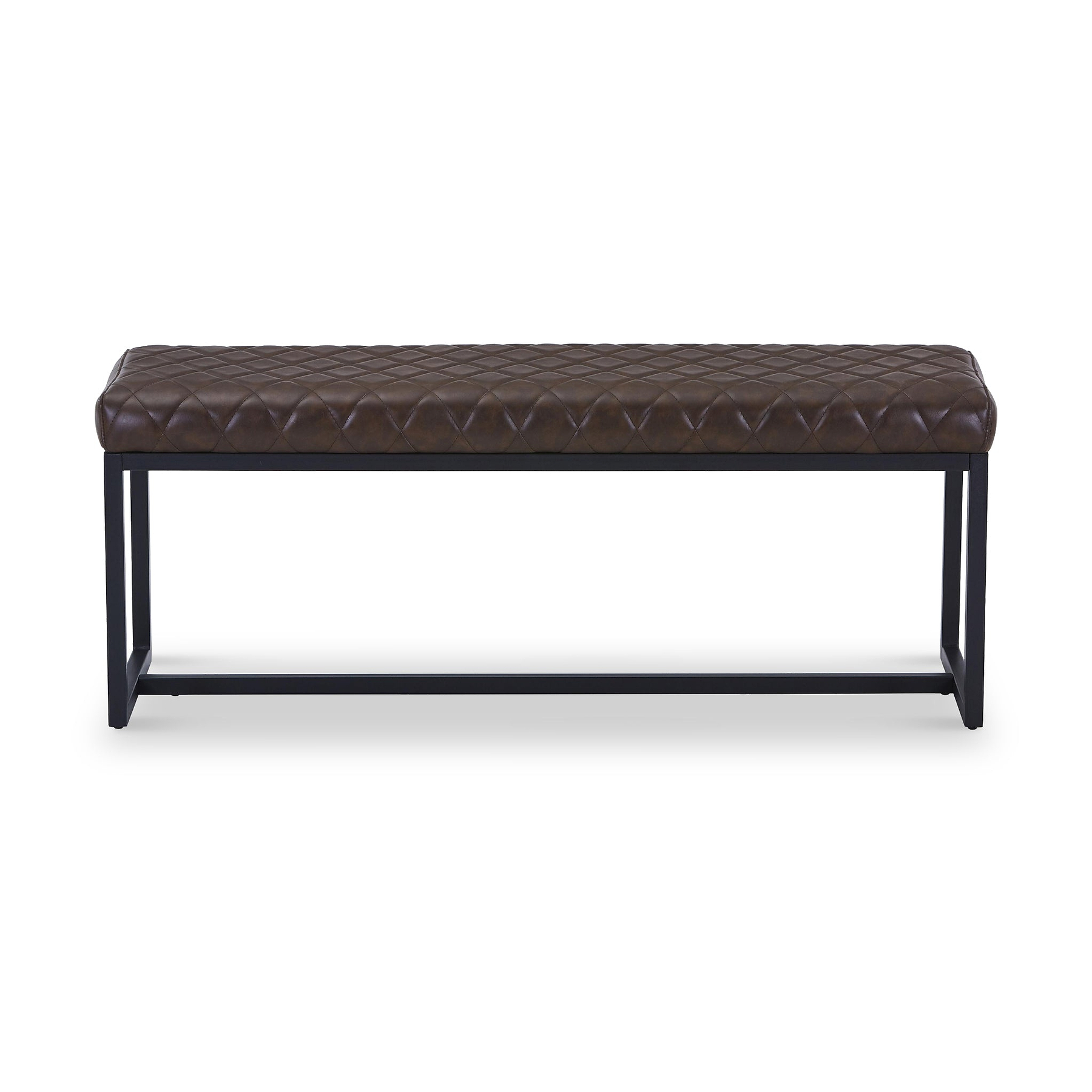 Brando Faux Leather Dining Bench Brown from Roseland Furniture