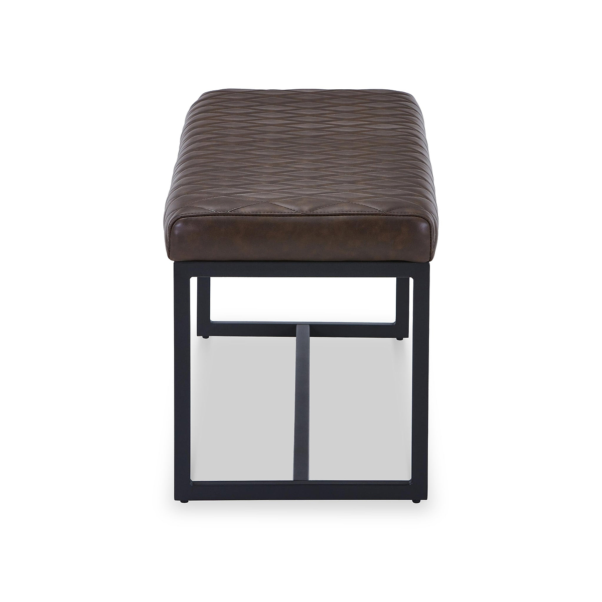 Brando Faux Leather Dining Bench Brown from Roseland Furniture