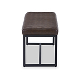 Brando Faux Leather Dining Bench Brown from Roseland Furniture