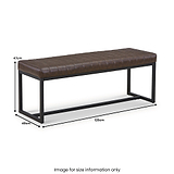 Valero Faux Leather Dining Bench from Roseland Furniture